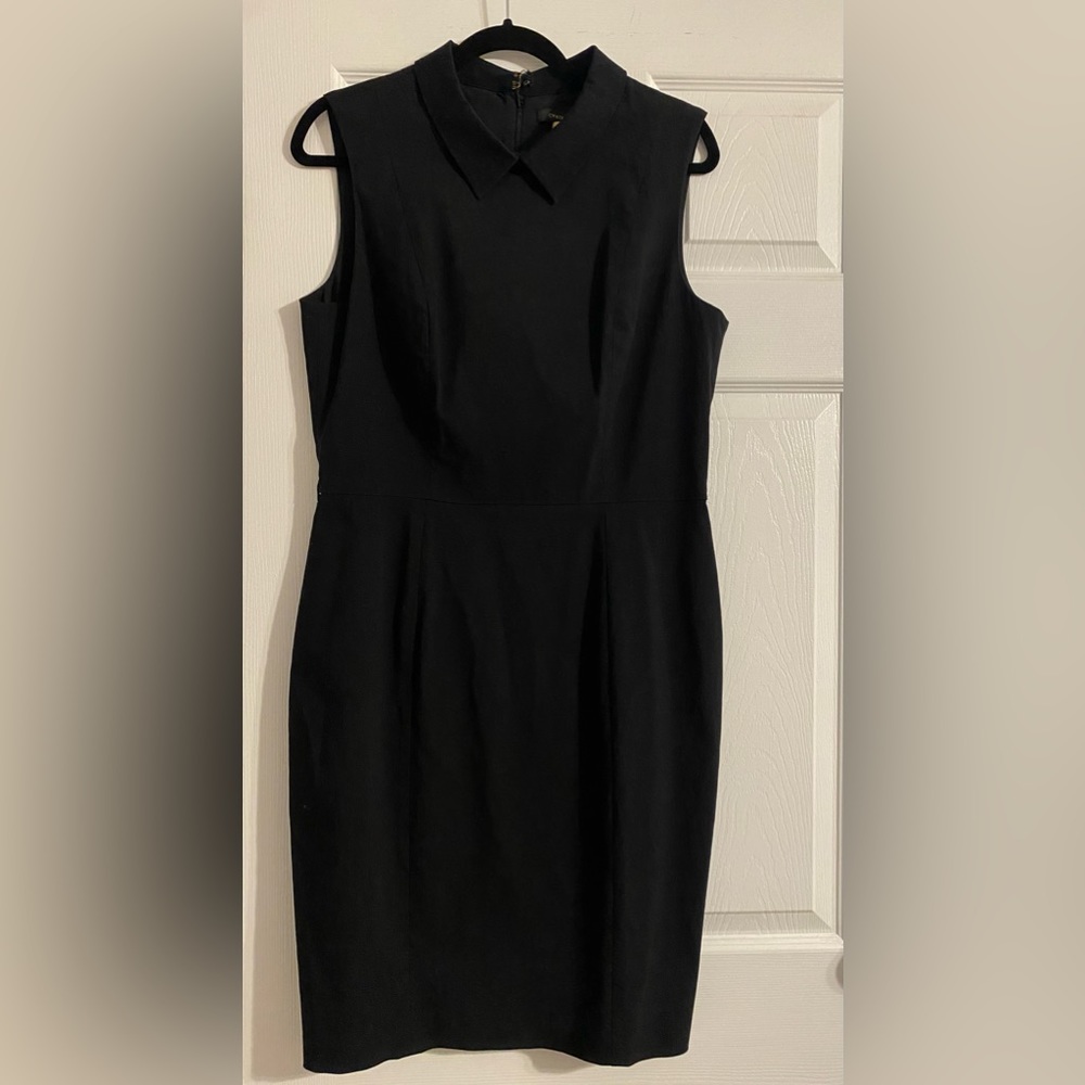 Black Peter Pan Color Suit Dress